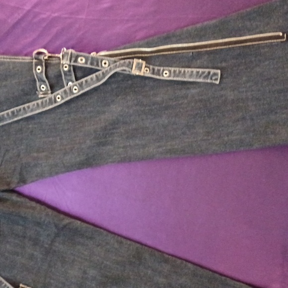 TRIPP NYC DENIUM BONDAGE PANTS SIZE 16 BLUE - Picture 5 of 16